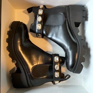 Gucci Women’s Trip Bootie With Jewels